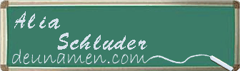 Alia Schluder Visitenkarte